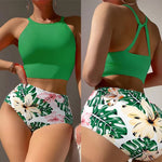 High Waist Bikinis 2023 Mujer Swimwear Women Swimsuit Crop Top Bikini Set Swimming For Bathing Suit Woman Maillot De Bain Femme