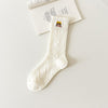 Casual Solid White Socks Women Embroidery Bear Love Flowers Girl Rabbit Cartoon Socks Spring Autum Harajuku Middle Socks - Sabreeonline