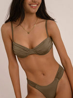 2 Pieces Solid Soft Women Summer Swimming Suits