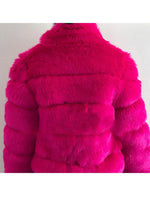 Woman Winter Faux-Fur Coat Elegant - Sabreeonline