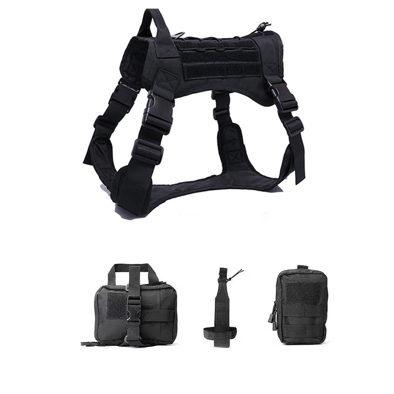 Tactical Dog Harnesses Pet Training Vest Dog Harness And Leash Set For Small Medium Big Dogs Walking Hunting Free Shipping Items - Sabreeonline