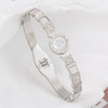 Four-leaf clover Roman alphabet animal micro-inlaid zircon titanium steel bracelet fashion jewelry for woman - Sabreeonline