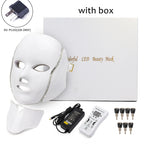 Led Facial Light Mask with Neck Tighten Anti Acne Wrinkle - Sabreeonline