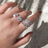 Luxury Water Drop Zirconia Adjustable Open Rings - Sabreeonline