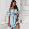 Floral Print Elegant Sexy Off Should Two Pieces