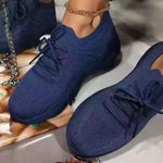 Women Mesh Breathable Casual Sneakers Lace-up Vulcanized Shoes Ladies Platform Sneakers Female Shoes Plus Size Zapatos De Mujer - Sabreeonline