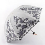 Flower Double Laye Coating Anti UV Umbrella - Sabreeonline