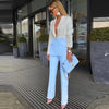 Splicing Color One Button Trousers Pants Formal Suits - Sabreeonline