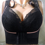 Front button lingerie Wireless bra Sexy lingerie Plus-size bra Lace bra for girl adjustable full CDE - Sabreeonline