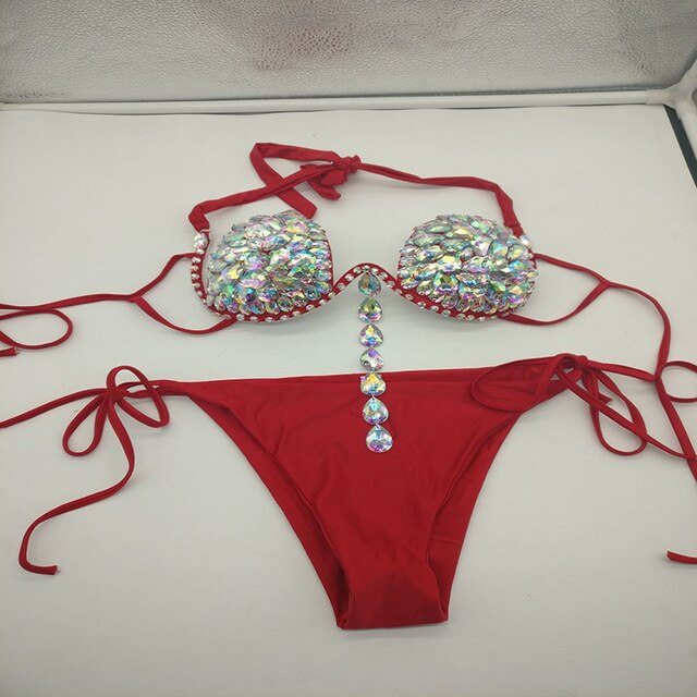Rhinestone Bikini Set