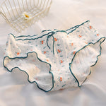 Floral Comfort Briefs Mid Waist Seamless Underpants - Sabreeonline