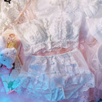 Girl Sexy Lingerie Cotton Intimate Vintage Lace Front Buckle Flowers - Sabreeonline