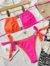 Metal Chains Halter Bikini Set