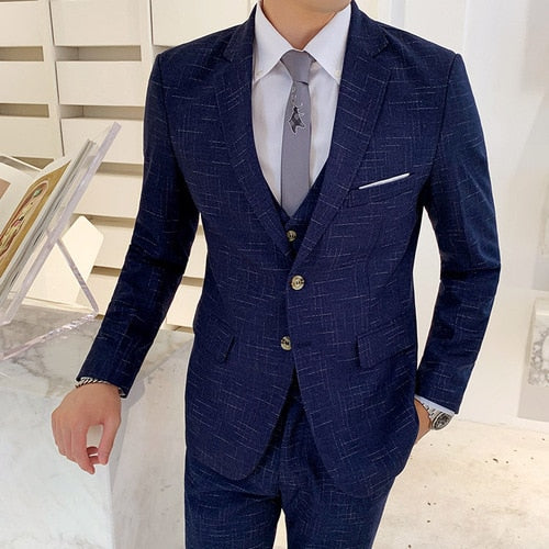 Business Male Tuxedo 3 Pieces Set - Sabreeonline
