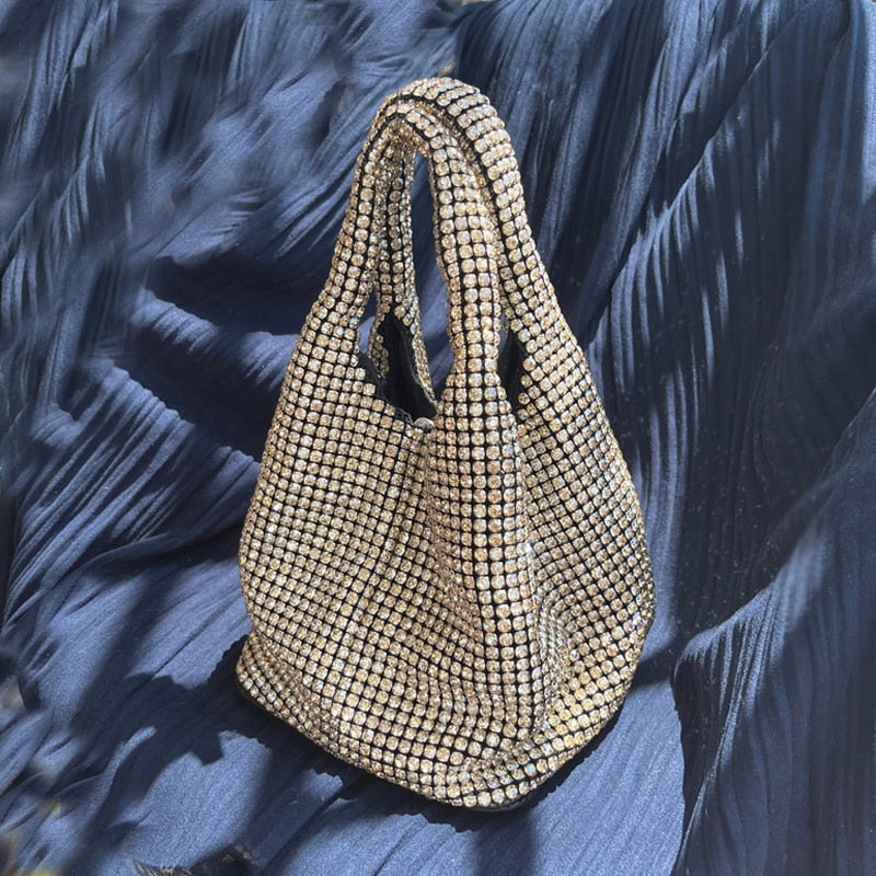 Shiny Crystal Clutch Purse - Sabreeonline