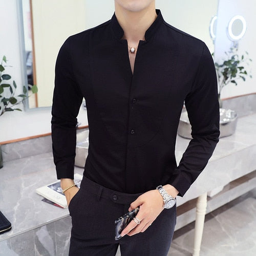Casual Long Sleeve Men Shirts - Sabreeonline