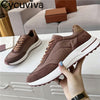 Men Running Shoes Lace Up Flat Tennis Shoes Male Mesh Breathable Patchwork Casual Walk Shoes for Men Comfortable Sneakers Men - Sabreeonline