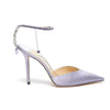 High Heels 2022 New Summer Rhinestone Chain Pointed Black Sexy Thin Heel Baotou Sandals