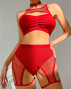 Fishing Net Patchwork Underwear Sets - Sabreeonline