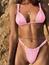 2 Pieces Solid Soft Women Summer Swimming Suits
