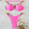 Flowers Strap Bikini Set