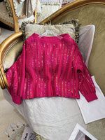 Glitter Sequined Beaded Pullover Sweater & Mini Skirt - Sabreeonline