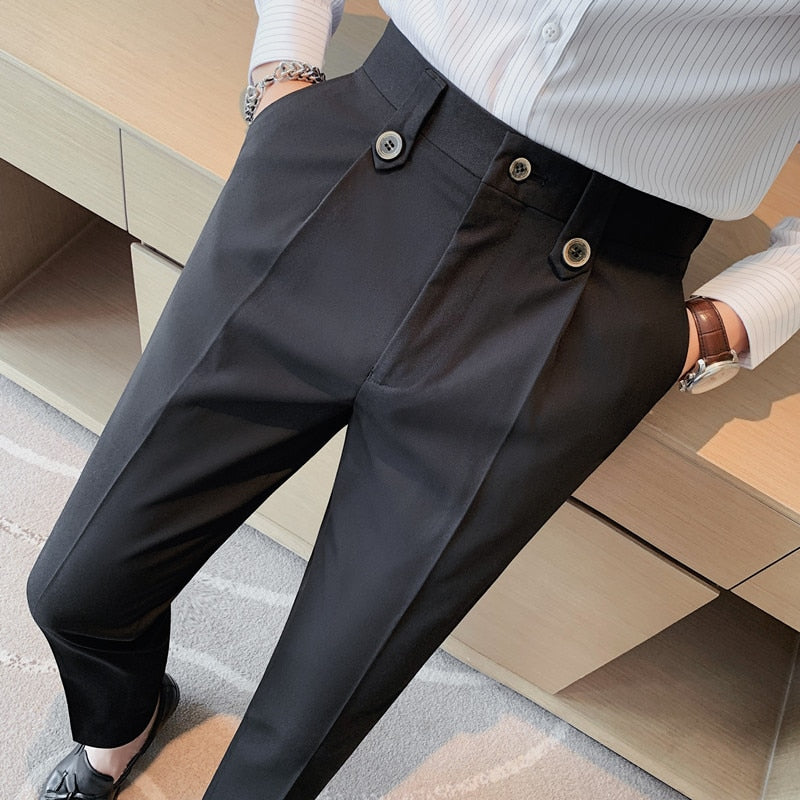 Men Slim Fit Casual Pants - Sabreeonline