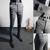 Men Classic Solid Color Business Casual Pants - Sabreeonline