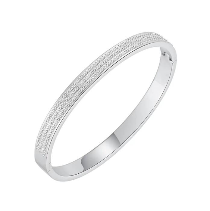Four-leaf clover Roman alphabet animal micro-inlaid zircon titanium steel bracelet fashion jewelry for woman - Sabreeonline