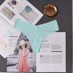 Women ruffles Underwear Invisible Seamless T Panties G-String Female Sexy Thongs Intimates Lingerie Ladies Briefs 1pcs abc01 - Sabreeonline