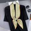 Elegant Print Satin Silk Skinny Scarf - Sabreeonline