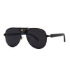 Men Pilot Sunglasses Oversized Frame Leather - Sabreeonline
