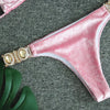 Velvet Luxury Rhinestone Bikini Set
