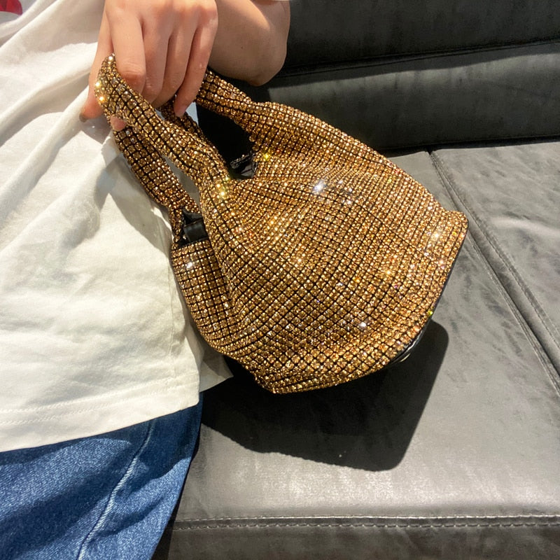 Shiny Crystal Clutch Purse - Sabreeonline
