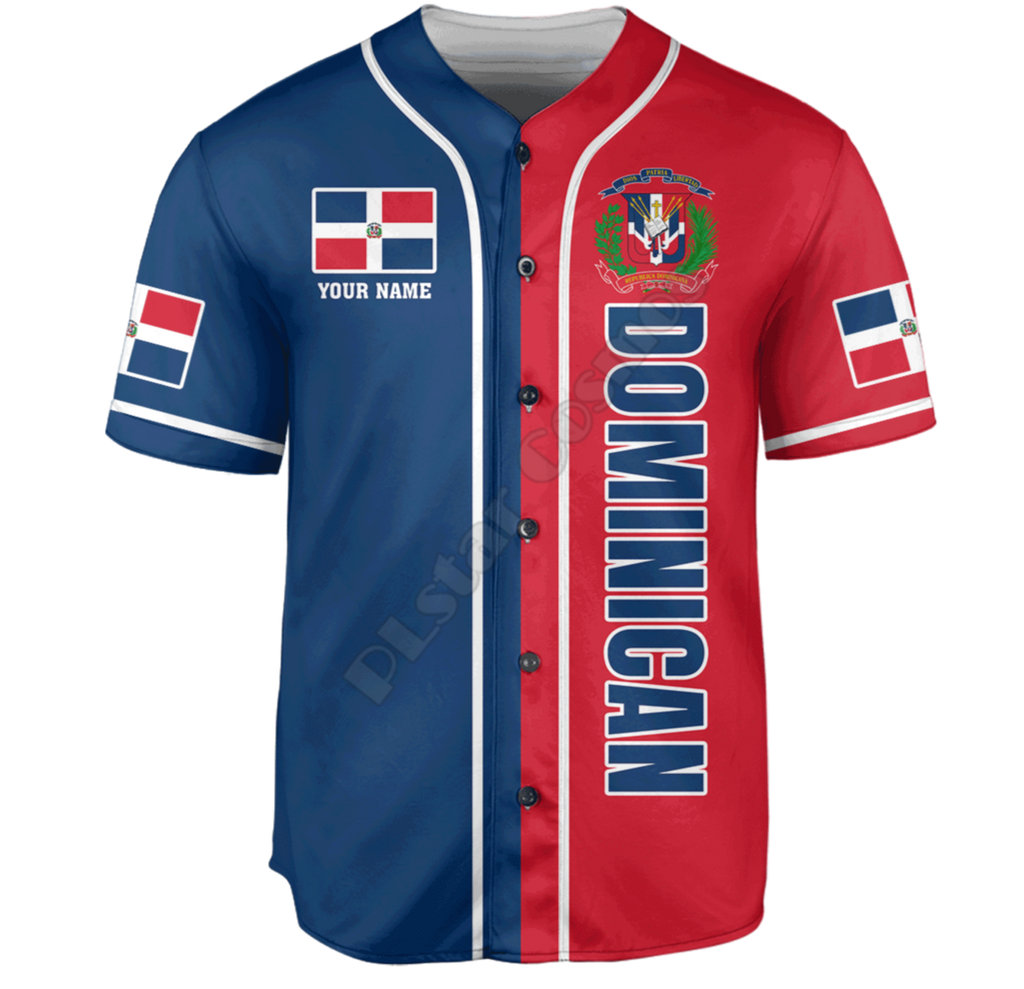 Dominican Baseball Jersey Shirt 3D - Sabreeonline