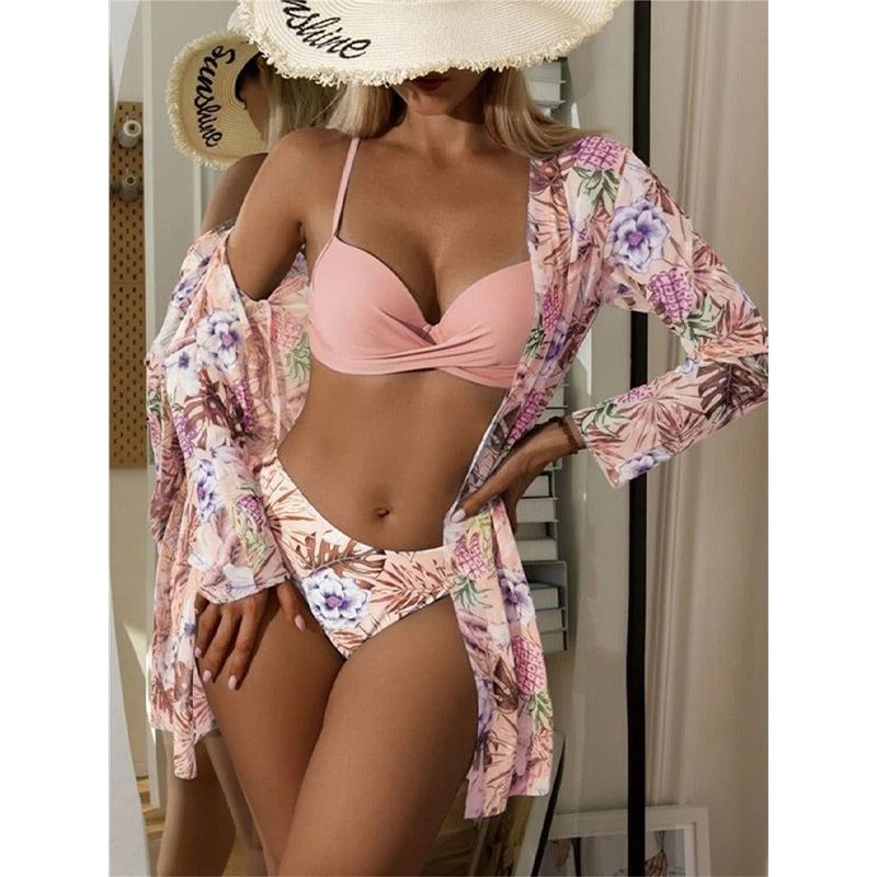 Floral Print Bikinis Set - Sabreeonline