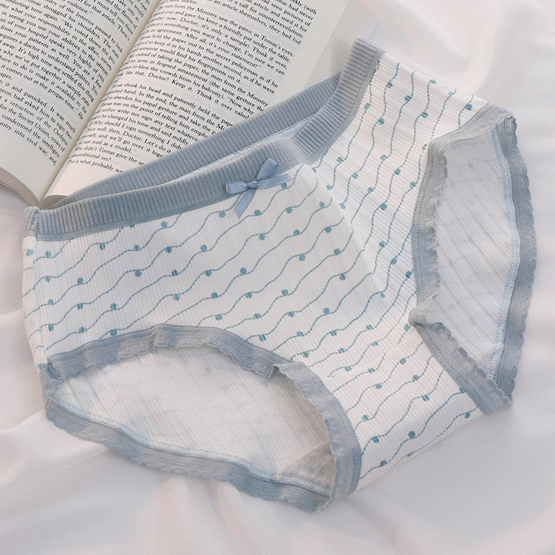 Cotton Women's Underwear Fashion Mid Waist - Sabreeonline