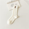 Casual Solid White Socks Women Embroidery Bear Love Flowers Girl Rabbit Cartoon Socks Spring Autum Harajuku Middle Socks - Sabreeonline