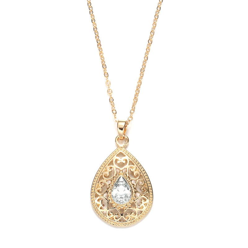 Elegant Necklace Arab Gold Color Ethnic - Sabreeonline