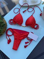 Adjustable Bandage Solid Bikinis Triangle - Sabreeonline