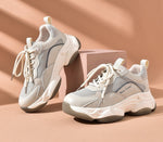 Lace-Up Thick Sole Ladies Breathable Shoe - Sabreeonline