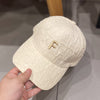 Women Men Embroidered Letter Pleated Baseball Cap - Sabreeonline