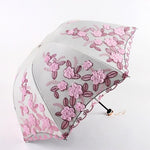 Flower Double Laye Coating Anti UV Umbrella - Sabreeonline
