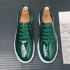 Lace-Up Sneaker Carved Designer Leather Shoes - Sabreeonline