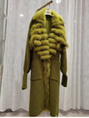 Oversize Coat Fur Collar Long Length - Sabreeonline