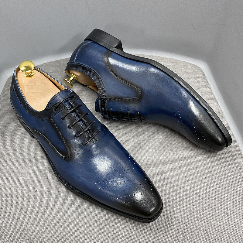 Luxury Lace Up Formal Oxfords Men's Shoes - Sabreeonline
