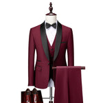 Waistcoat Set Fashion Slim Fit Suits - Sabreeonline