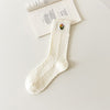 Casual Solid White Socks Women Embroidery Bear Love Flowers Girl Rabbit Cartoon Socks Spring Autum Harajuku Middle Socks - Sabreeonline