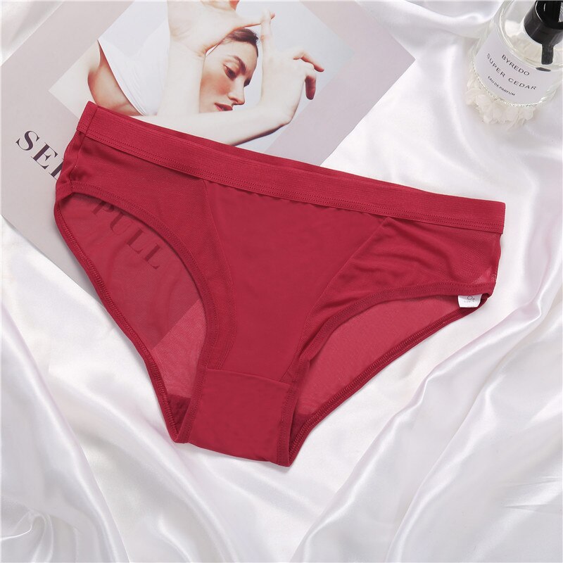 Hot Seamless Women Brief Perspective Underwear Women Panties Low Waist Breathable Female Underpants Girls Intimates Pantys M-2XL - Sabreeonline
