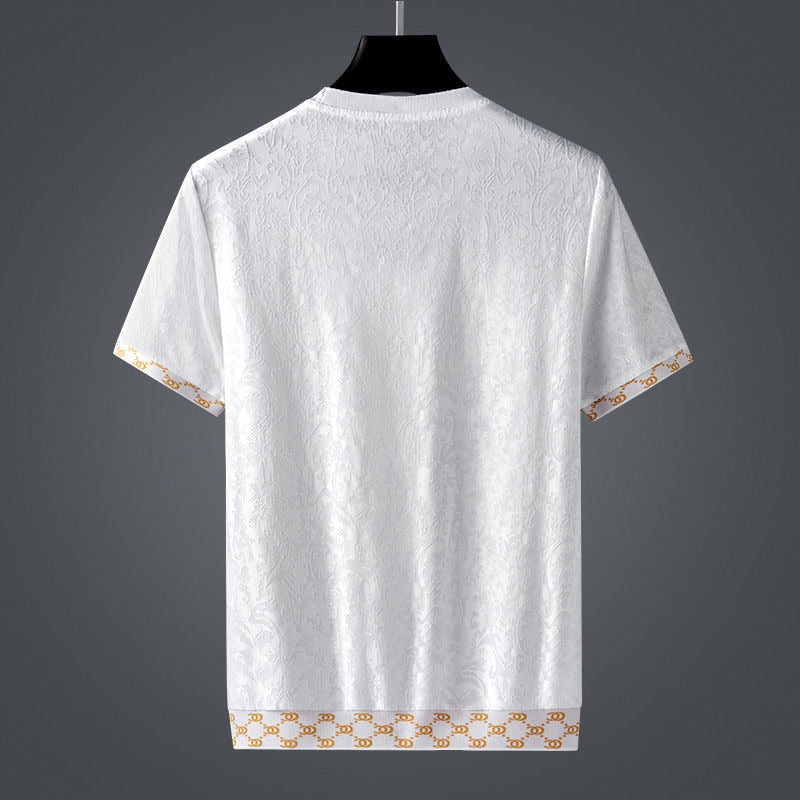High end European alphabet embroidery T-shirt - Sabreeonline